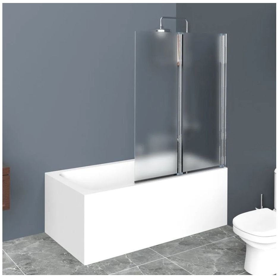 Душевая шторка на ванну BelBagno (Бельбагно) UNO-V-2-100/150-P-Cr-R хром, стекло рифленое 5 мм (1500х1000)