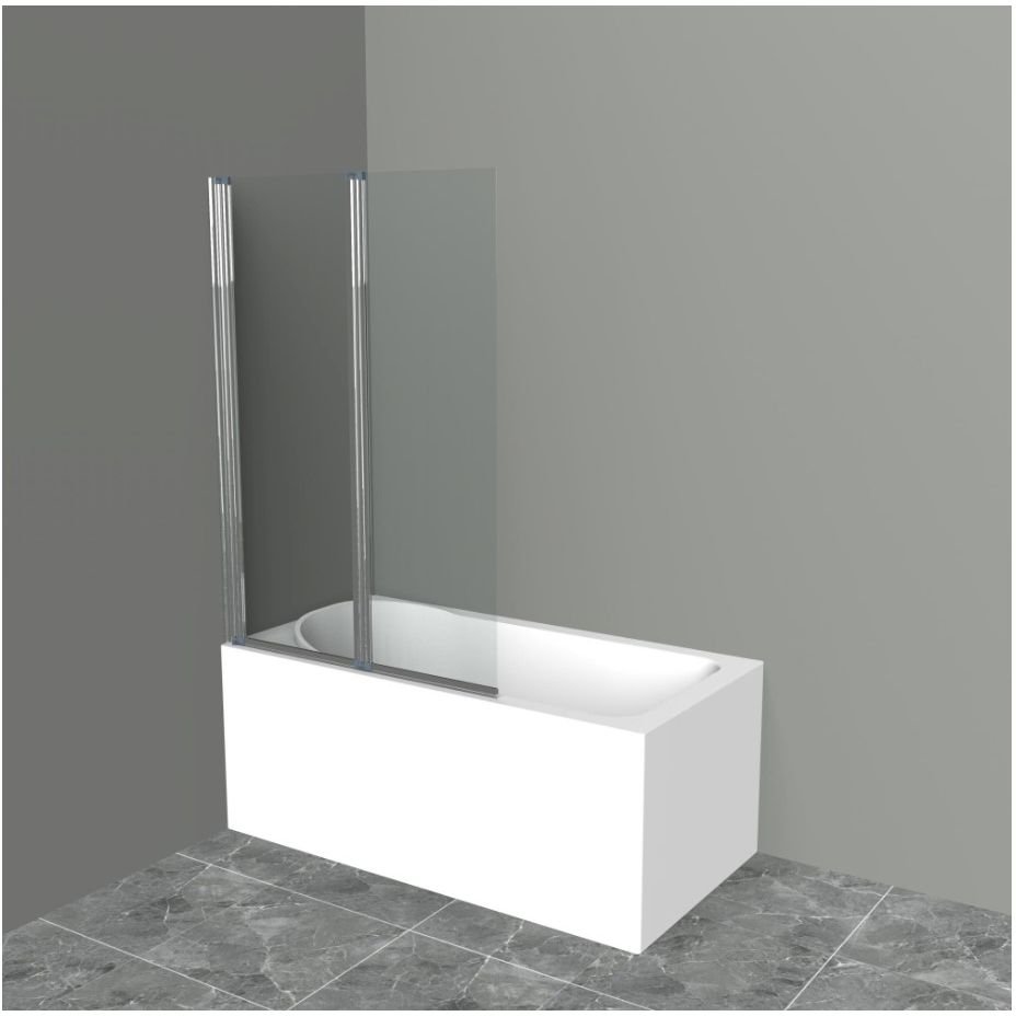 Душевая шторка на ванну BelBagno (Бельбагно) UNO-V-2-90/150-C-Cr хром, стекло прозрачное 5 мм (1500х900)