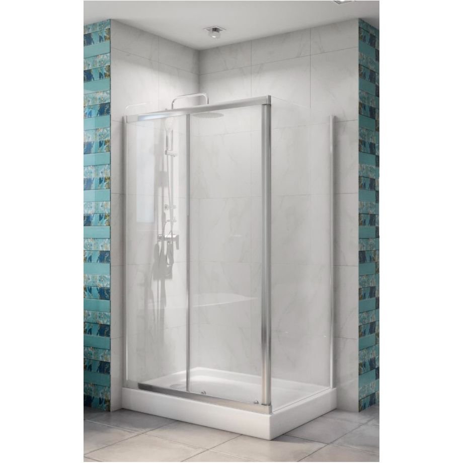 Душевой уголок BelBagno (Бельбагно) DUE-AH-1-120/80-C-CR хром, стекло прозрачное 5 мм (1200х1900х800)