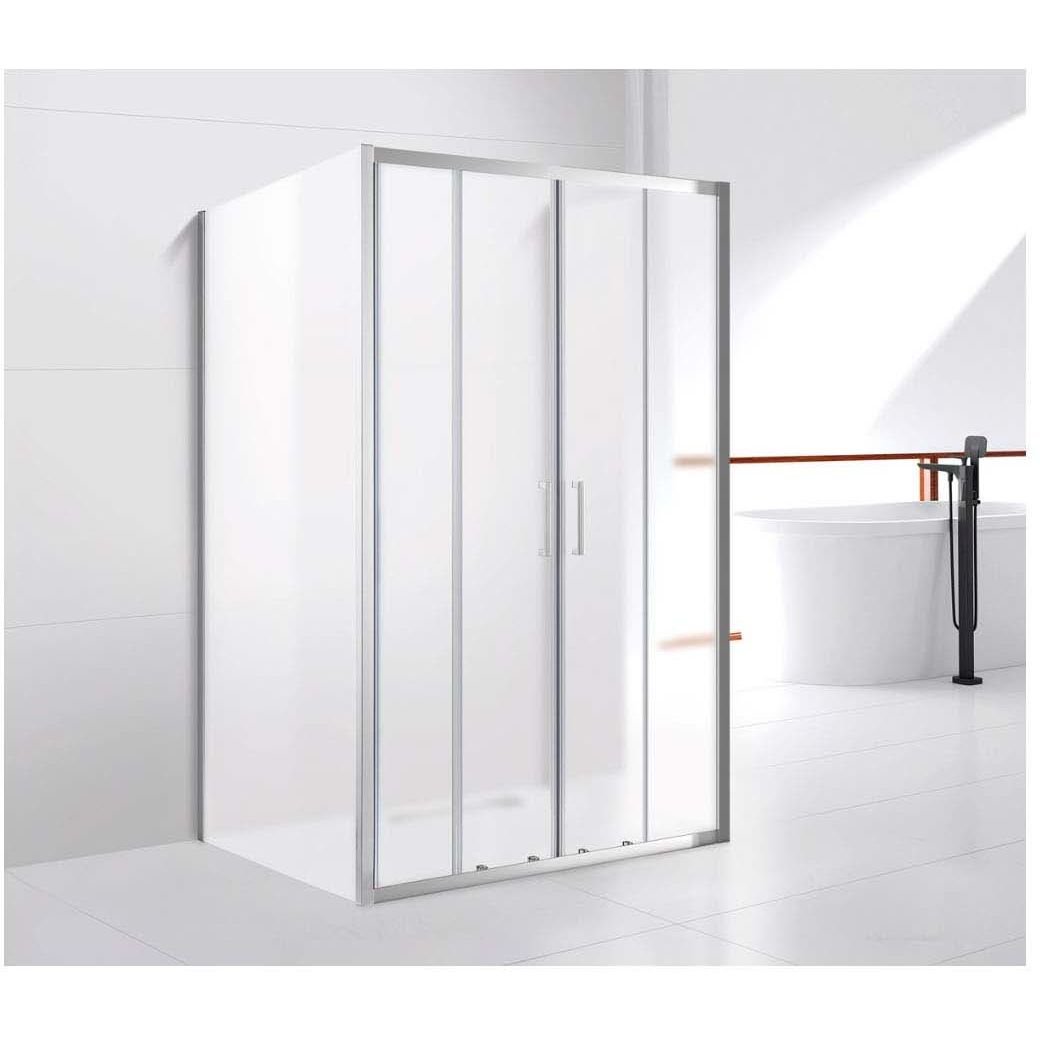 Душевой уголок Cezares (Цезарис) MOLVENO-AH-2/2-180/90-P-Cr цвет профиля хром, стекло матовое 6 мм 180х195х90 см