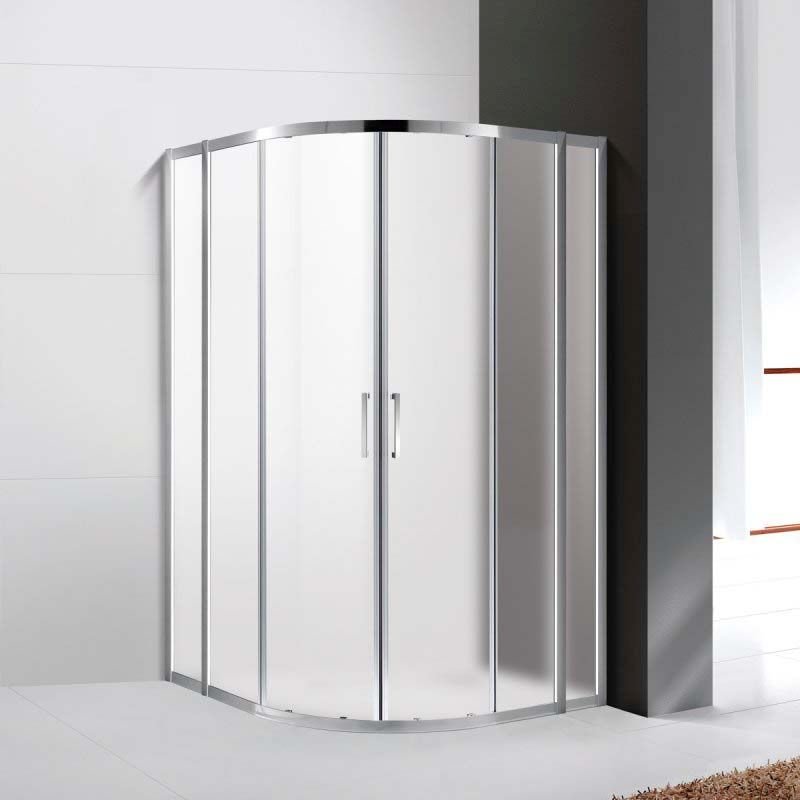Душевой уголок Cezares (Цезарис) MOLVENO-R-22-100+30-P-Cr цвет профиля хром, стекло матовое 6 мм 130х195х130 см