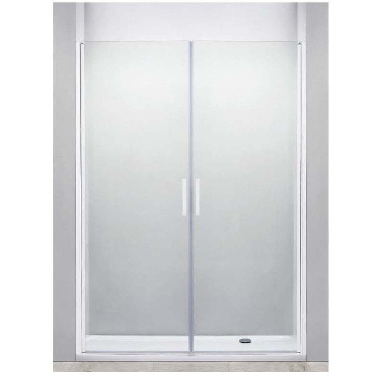 Душевая дверь Cezares (Цезарис) RELAX-B-2-180-C-Bi цвет профиля серый, стекло прозрачное 5 мм 185х185 см