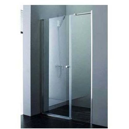 Дверное полотно Cezares (Цезарис) ELENA-W-60-P-Cr-L цвет профиля хром, стекло матовое 6 мм 195х60 см