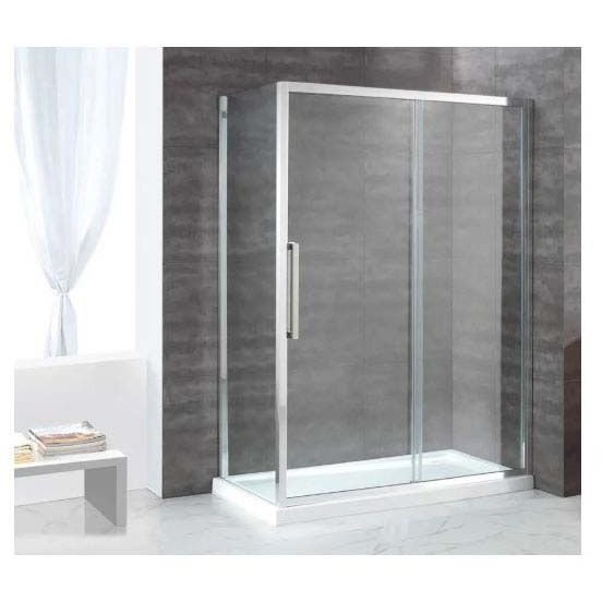 Боковая стенка Cezares (Цезарис) LUX-SOFT-W-80-FIX-C-Cr-IV цвет профиля хром, стекло прозрачное 6 мм 200х80 см