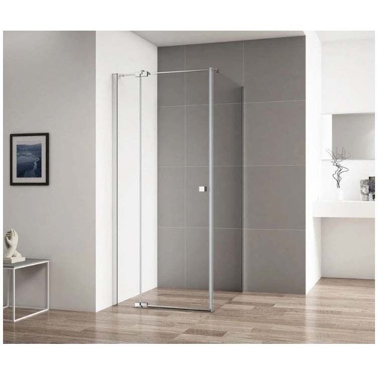 Боковая стенка Cezares (Цезарис) VALVOLA-100-FIX-C-Cr без пристенного профиля, стекло прозрачное 8 мм 190х100 см