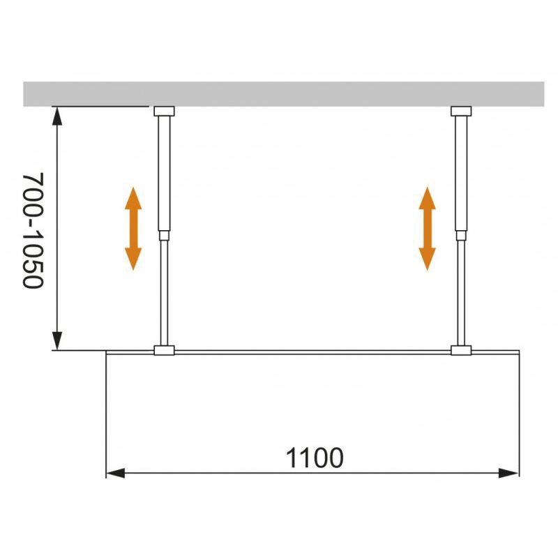 Душевая перегородка Cezares (Цезарис) Liberta-L-2-110-BR-NERO с возможностью двустороннего входа, стекло бронза 8 мм, профиль черный, 110x195 см