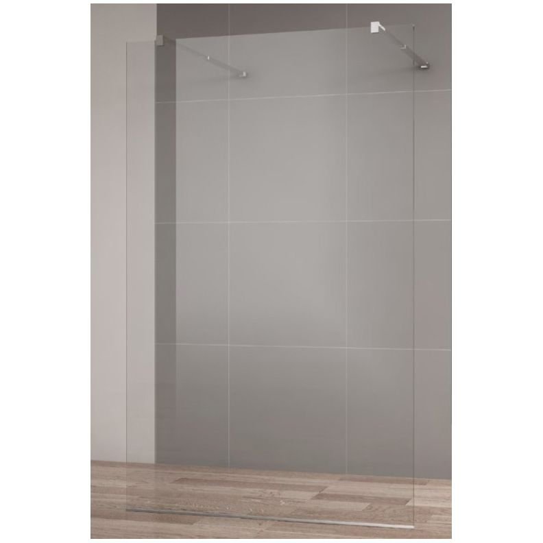 Душевая перегородка Cezares (Цезарис) Liberta-L-2-115-C-Cr с возможностью двустороннего входа, цвет профиля хром, стекло прозрачное 8 мм 115x195 см