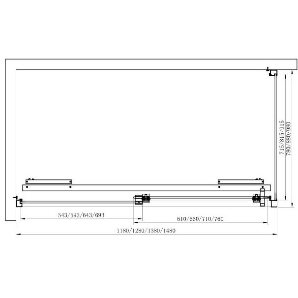 Душевой уголок Cezares (Цезарис) Lux-Soft-W-AH-1-150/80-C-Cr-IV, цвет профиля хром, стекло прозрачное 8 мм 150х200х80 см