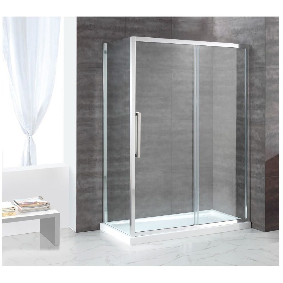 Душевой уголок Cezares (Цезарис) Lux-Soft-W-AH-1-150/90-C-Cr-IV, цвет профиля хром, стекло прозрачное 8 мм 150х200х90 см