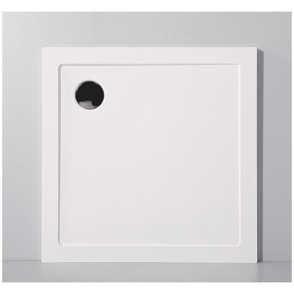 Душевой поддон Cezares (Цезарис) Tray-SMC-A-90-550-150-W с сифоном, квадратный, цвет белый 90х90х15 см