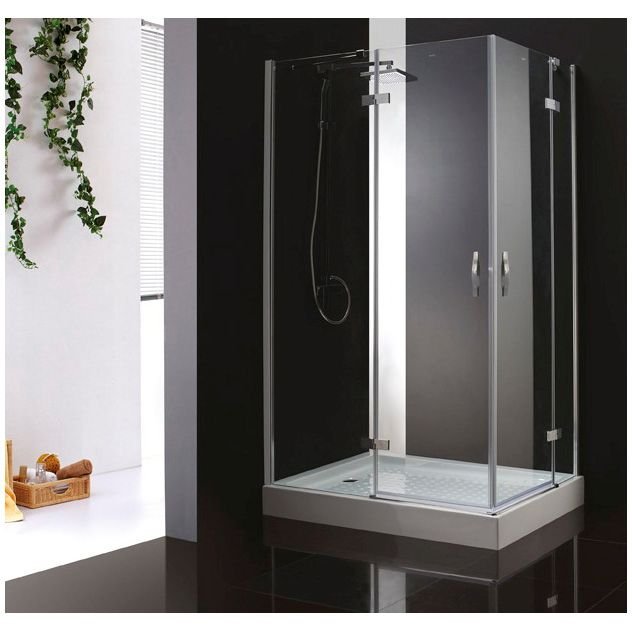 Душевой уголок Cezares (Цезарис) BERGAMO-W-A-2-90-C-Cr, цвет профиля хром, стекло прозрачное 6 мм 90х195х90 см