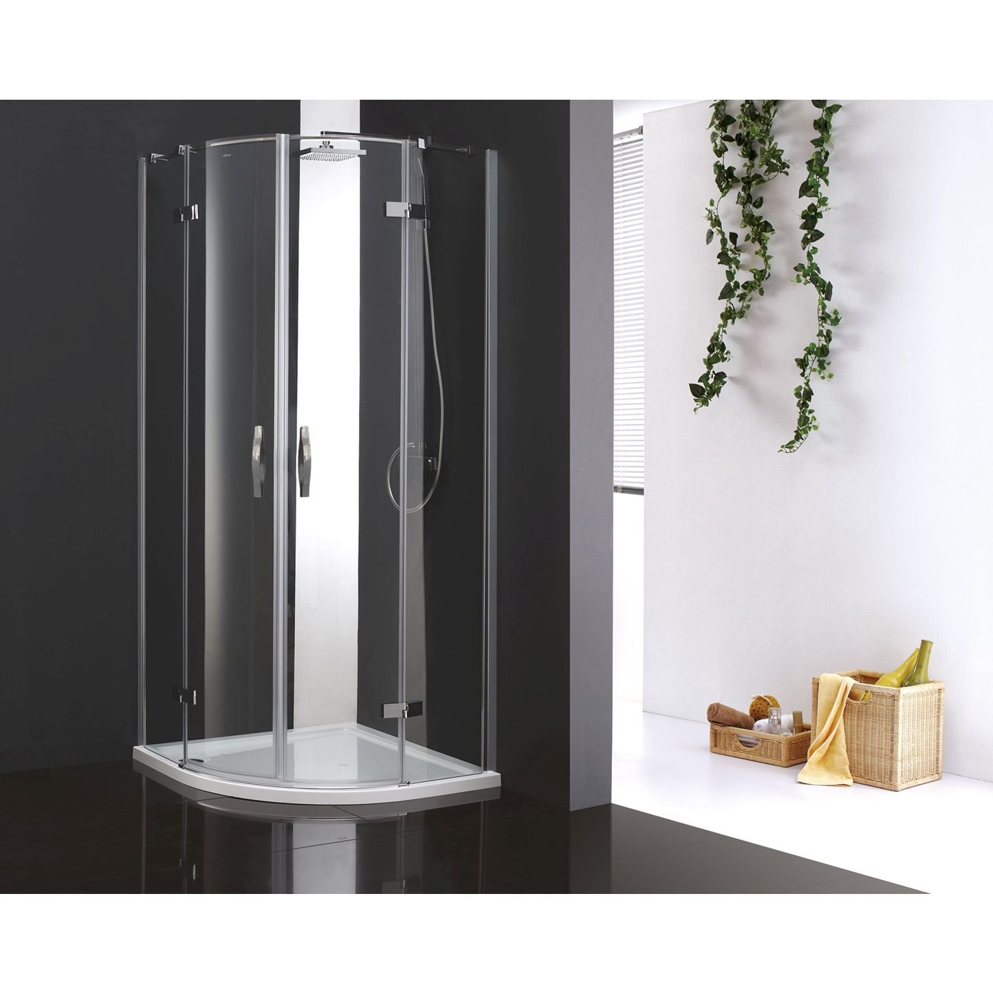 Душевой уголок Cezares (Цезарис) BERGAMO-W-R-2-90-ARCO-C-Cr-IV, цвет профиля хром, стекло прозрачное 6 мм 90х200х90 см