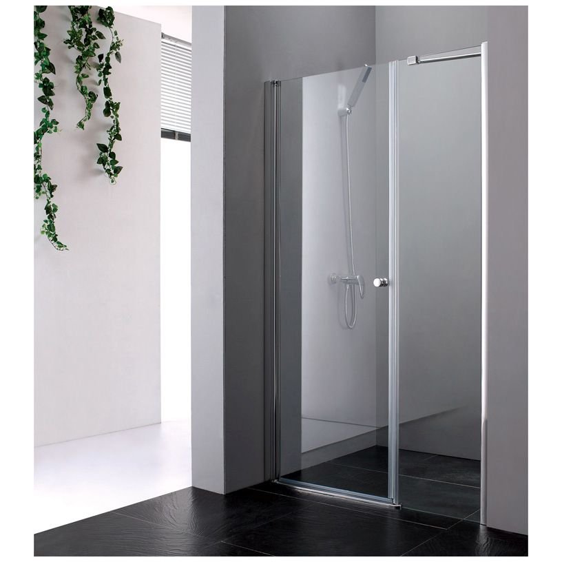 Душевая дверь Cezares (Цезарис) ELENA-W-B-11-30+90-P-Cr-L, цвет профиля хром, стекло матовое 6 мм 195х120 см