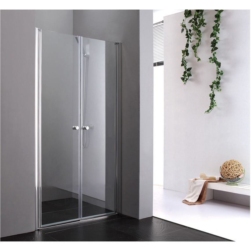 Душевая дверь Cezares (Цезарис) ELENA-W-B-2-115-C-Cr, цвет профиля хром, стекло прозрачное 6 мм 195х115 см