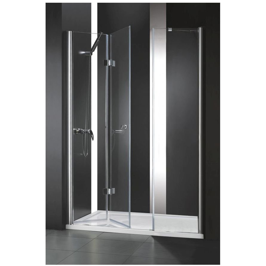 Душевая дверь Cezares (Цезарис) ELENA-W-BS-13-30+40/40-C-Cr, цвет профиля хром, стекло прозрачное 6 мм 195х110 см