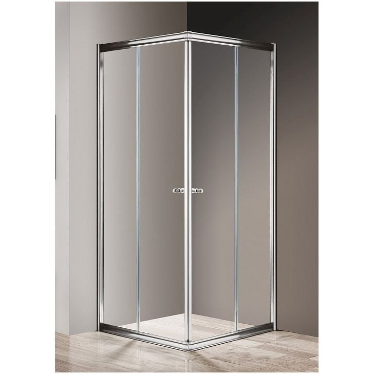 Душевой уголок Cezares (Цезарис) GIUBILEO-A-2-100-SCORREVOLE-C-Cr, цвет профиля хром, стекло прозрачное 6 мм 100х195х100 см