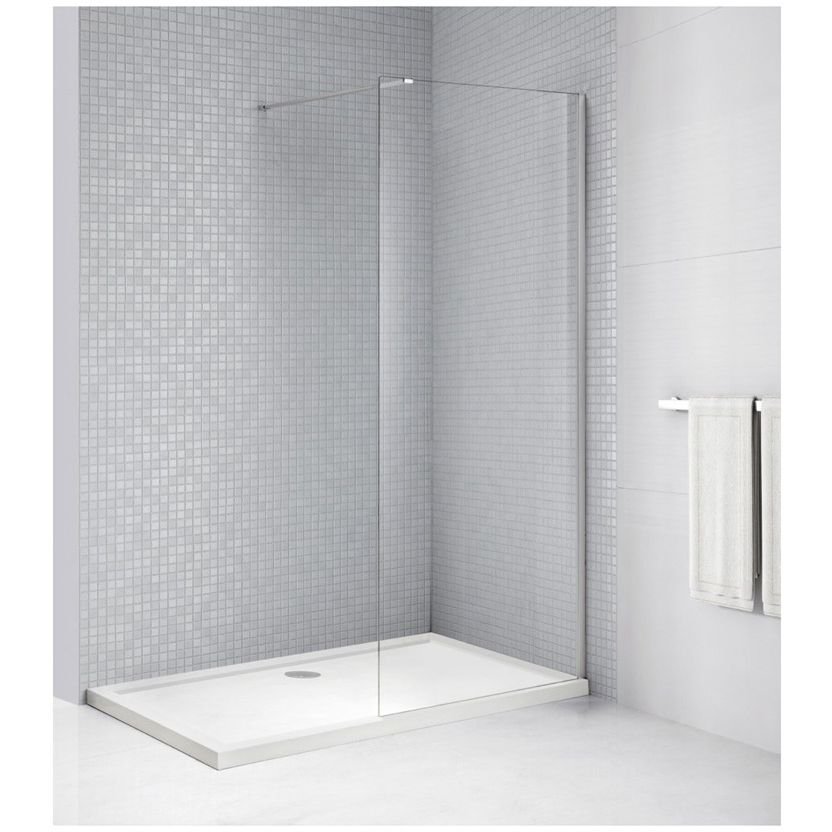 Душевая перегородка Cezares (Цезарис) LIBERTA-L-1-95-120-C-Cr, цвет профиля хром, стекло прозрачное 8 мм 95х195 см