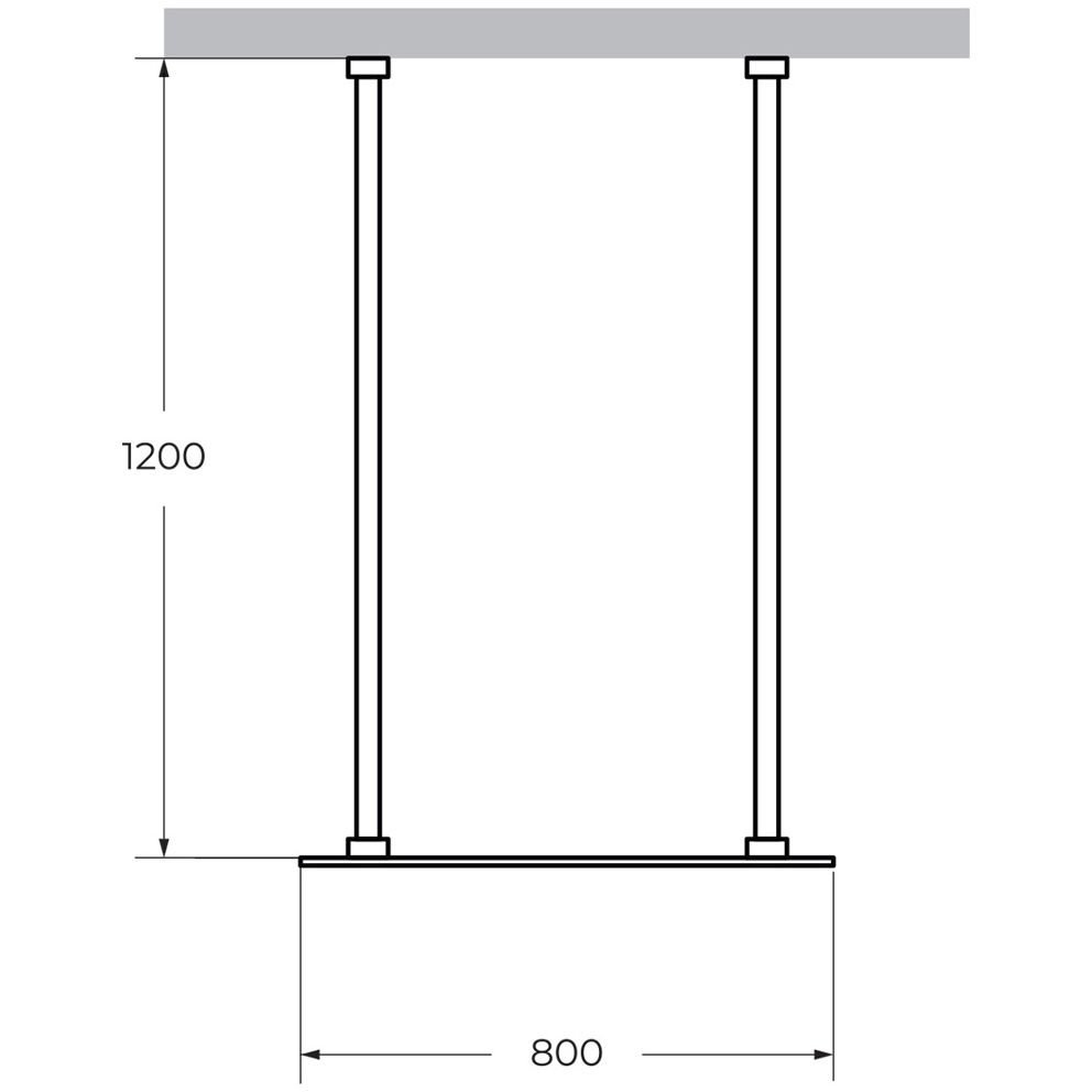 Душевая перегородка Cezares (Цезарис) LIBERTA-L-2-80-120-GR-Cr, цвет профиля хром, стекло прозрачное графит 8 мм 80х195 см