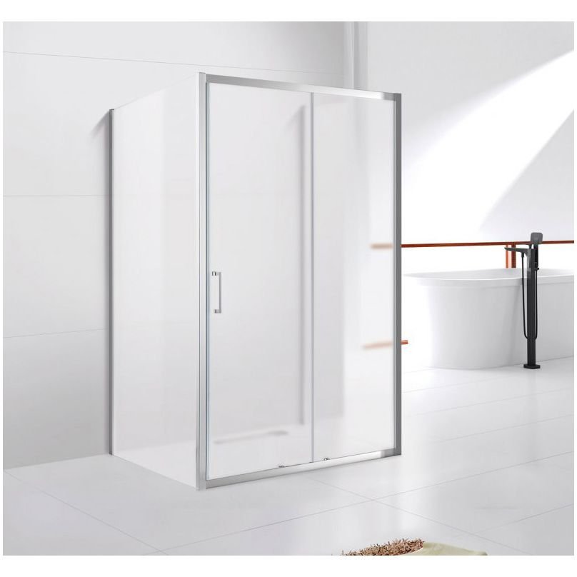 Душевой уголок Cezares (Цезарис) MOLVENO-AH-12-150/90-P-Cr, цвет профиля хром, стекло матовое 6 мм 150х195х90 см