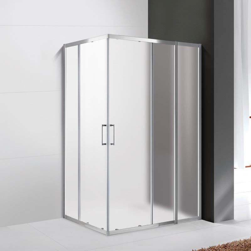 Душевой уголок Cezares (Цезарис) MOLVENO-AH-21-90+30-P-Cr цвет профиля хром, стекло матовое 6 мм 120х195х90 см