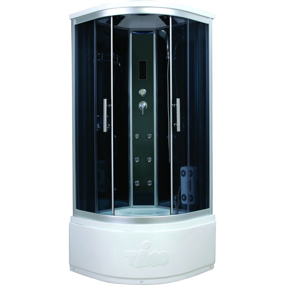 Душевая кабина Timo (Тимо) Standart T-110 цвет профиля хром, стекло тонированное 5 мм 100х220х100 см