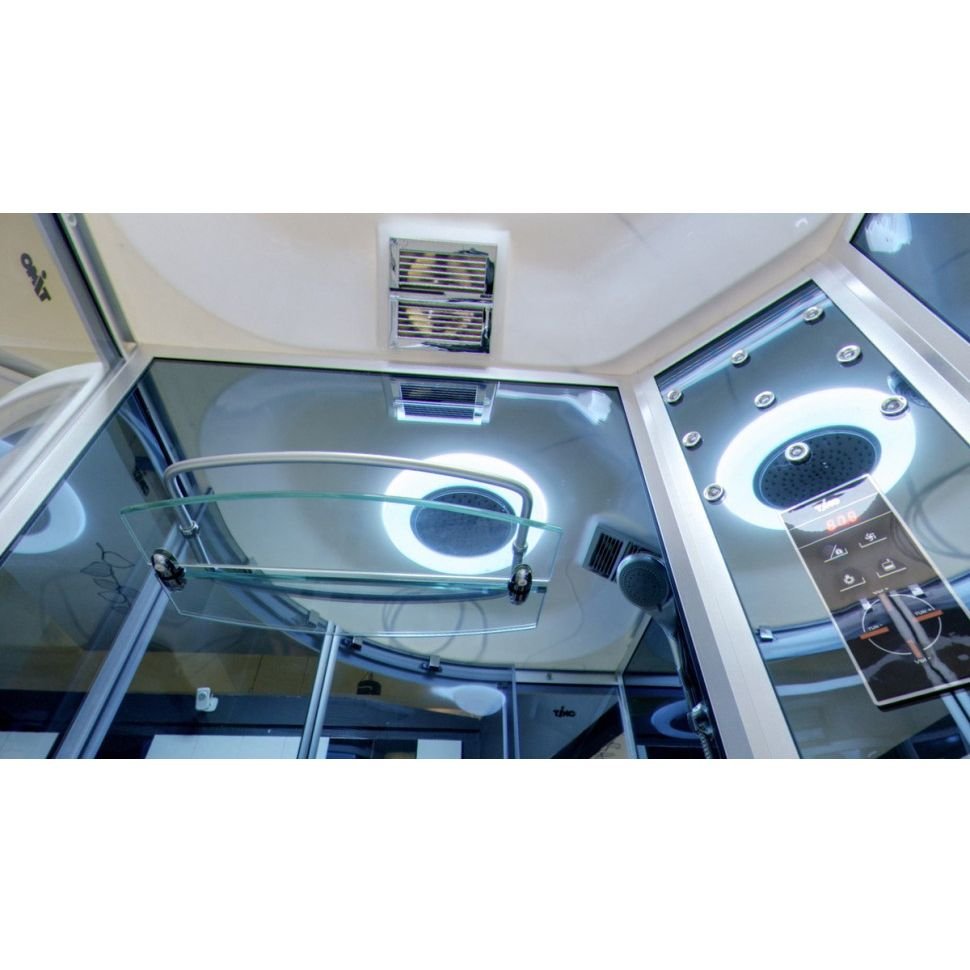 Душевая кабина Timo (Тимо) Standart T-110 цвет профиля хром, стекло тонированное 5 мм 100х220х100 см