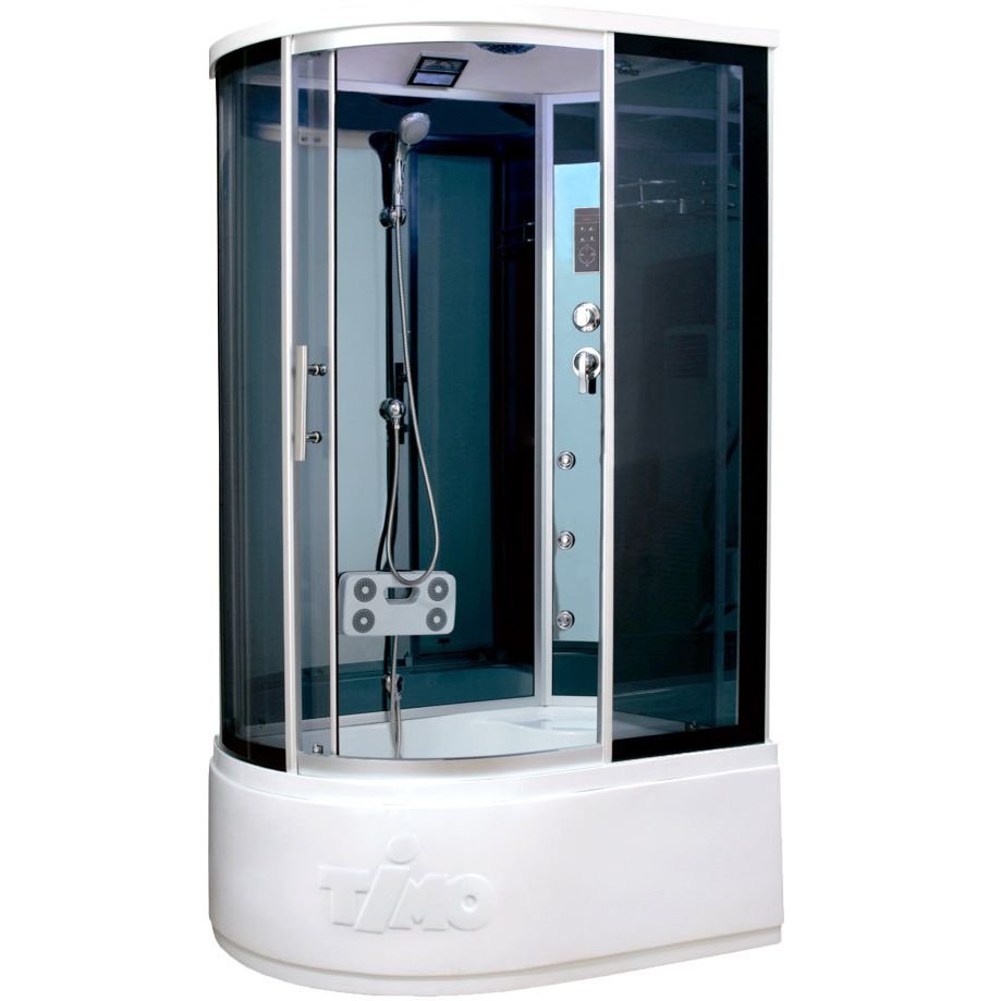 Душевая кабина Timo (Тимо) Standart T-1110R цвет профиля хром, стекло тонированное 5 мм 110х220х85 см