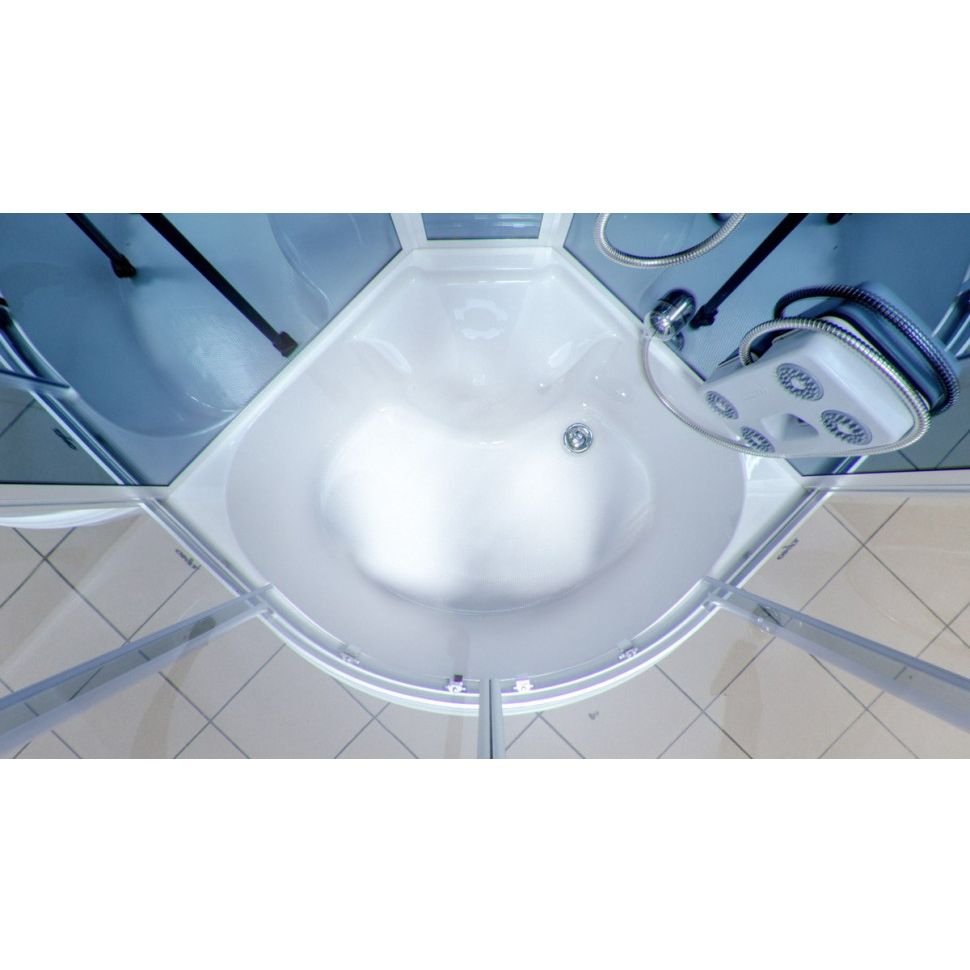 Душевая кабина Timo (Тимо) Standart T-1190 цвет профиля хром, стекло тонированное 5 мм 90х220х90 см