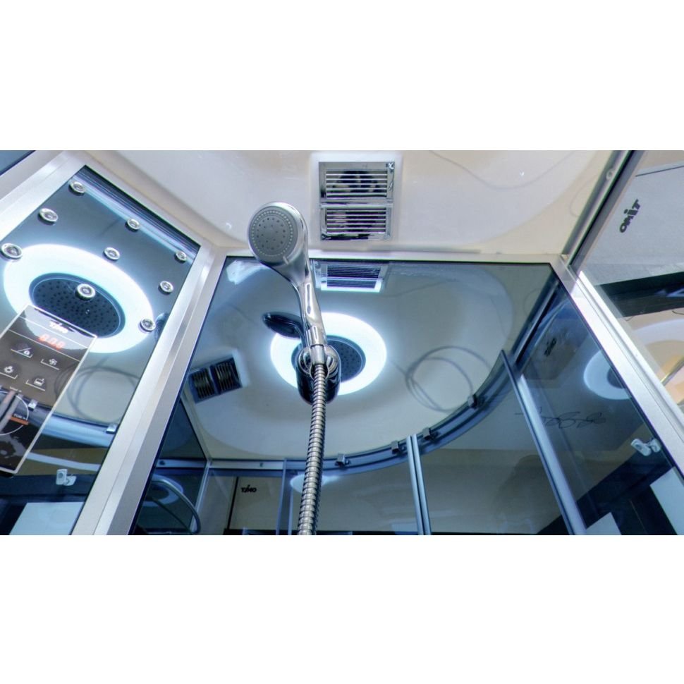 Душевая кабина Timo (Тимо) Standart T-1190 цвет профиля хром, стекло тонированное 5 мм 90х220х90 см