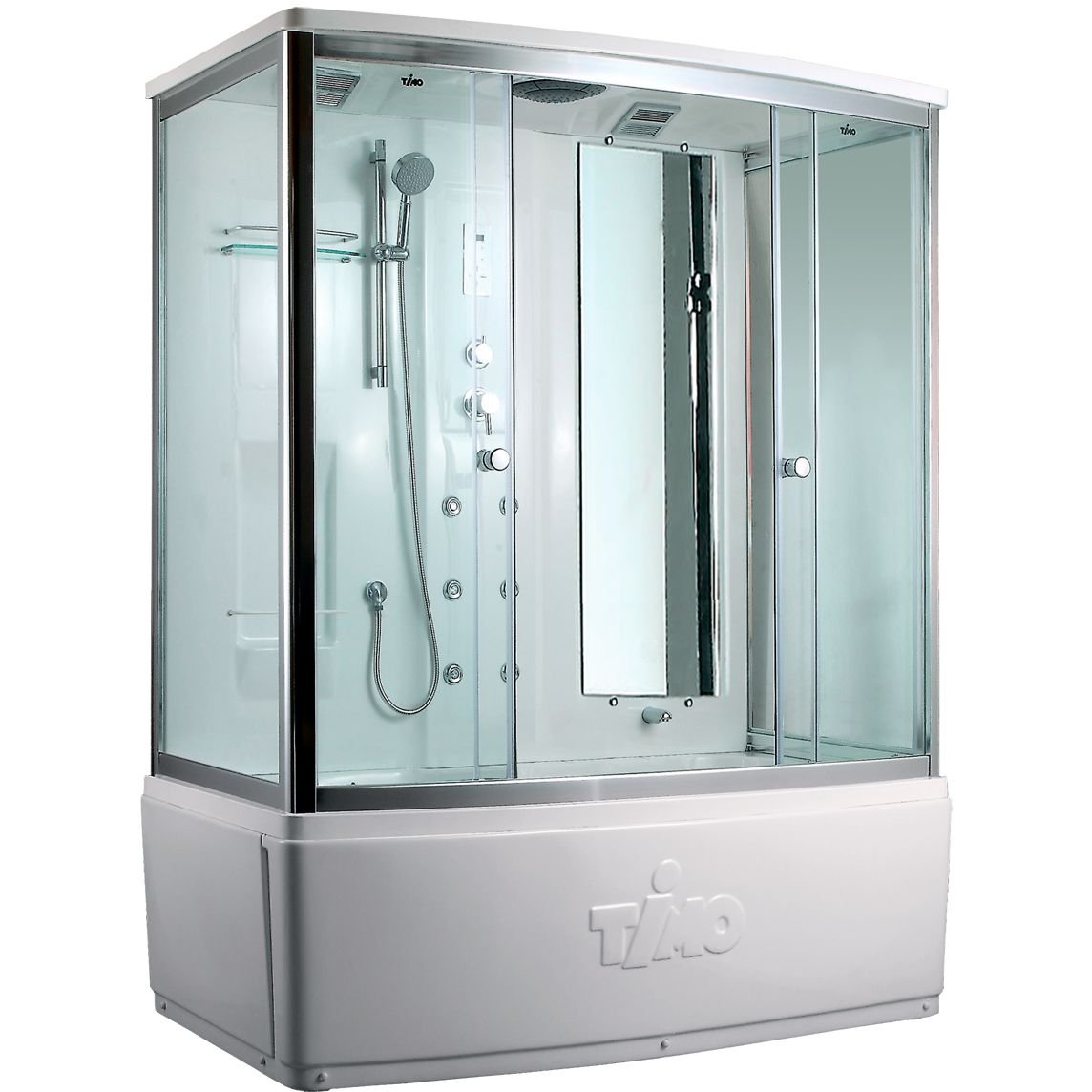 Душевая кабина Timo (Тимо) Lux T-7770 NEW цвет профиля хром, стекло прозрачное 6 мм 170х220х90 см