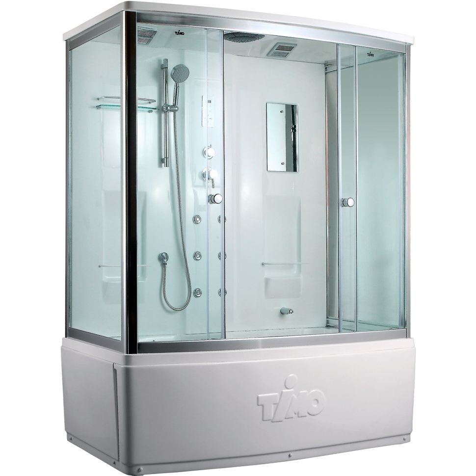 Душевая кабина Timo (Тимо) Lux T-7750 цвет профиля хром, стекло прозрачное 6 мм 150х220х90 см