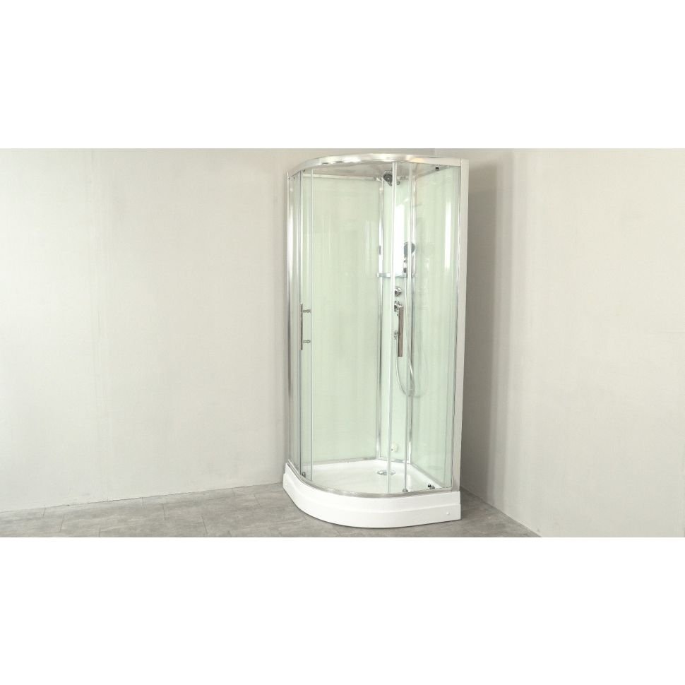 Душевая кабина Timo (Тимо) Ilma ILMA901 цвет профиля хром, стекло прозрачное 6 мм 100х222х100 см