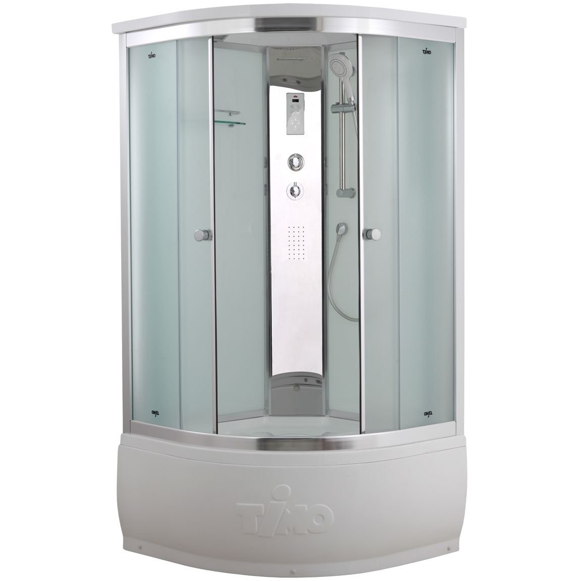 Душевая кабина Timo (Тимо) Comfort T-8800F Fabric Glass цвет профиля хром, стекло матовое 5 мм 100х220х100 см