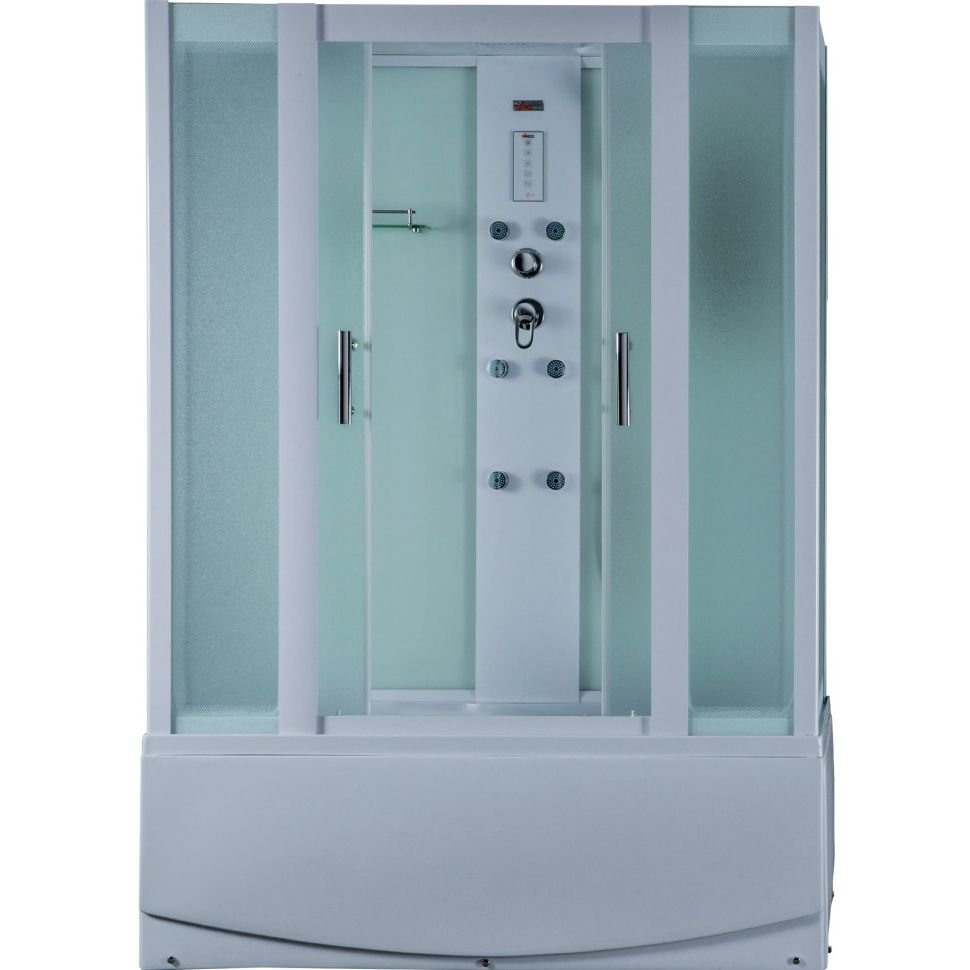 Душевая кабина Timo (Тимо) Eco TE-0770 цвет профиля белый, стекло матовое 4 мм 168х218х80 см