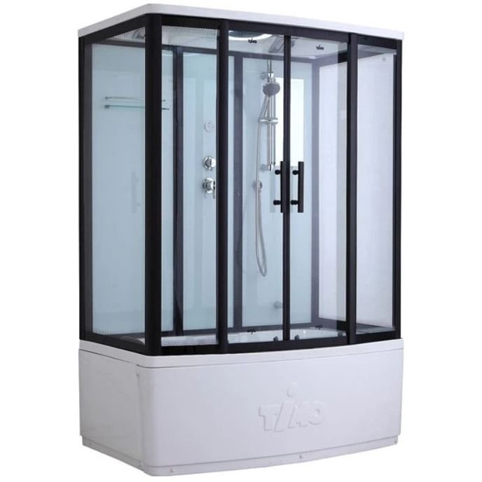 Душевая кабина Timo (Тимо) Standart T-6650B цвет профиля черный, стекло прозрачное 5 мм 150х220х88 см