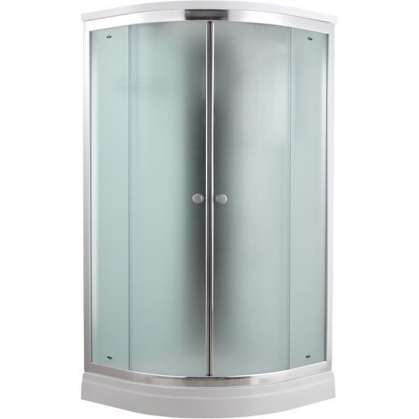 Душевая кабина Timo (Тимо) Comfort T-8809F Fabric Glass цвет профиля хром, стекло матовое 5 мм 90х220х90 см