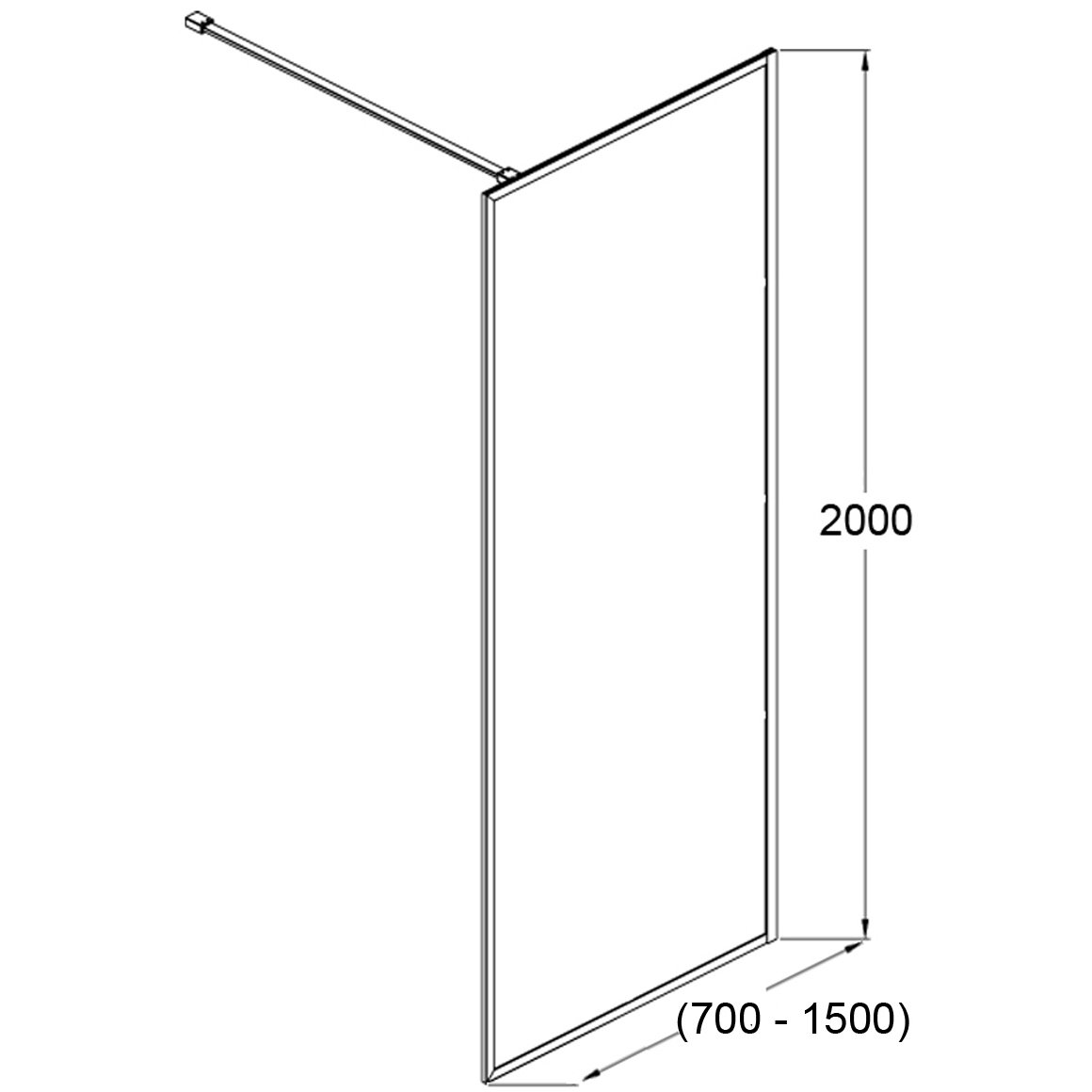 Душевая перегородка Azario (Азарио) Richmond 700х2000 мм, профиль серебро (AZ-NAG6310 700)