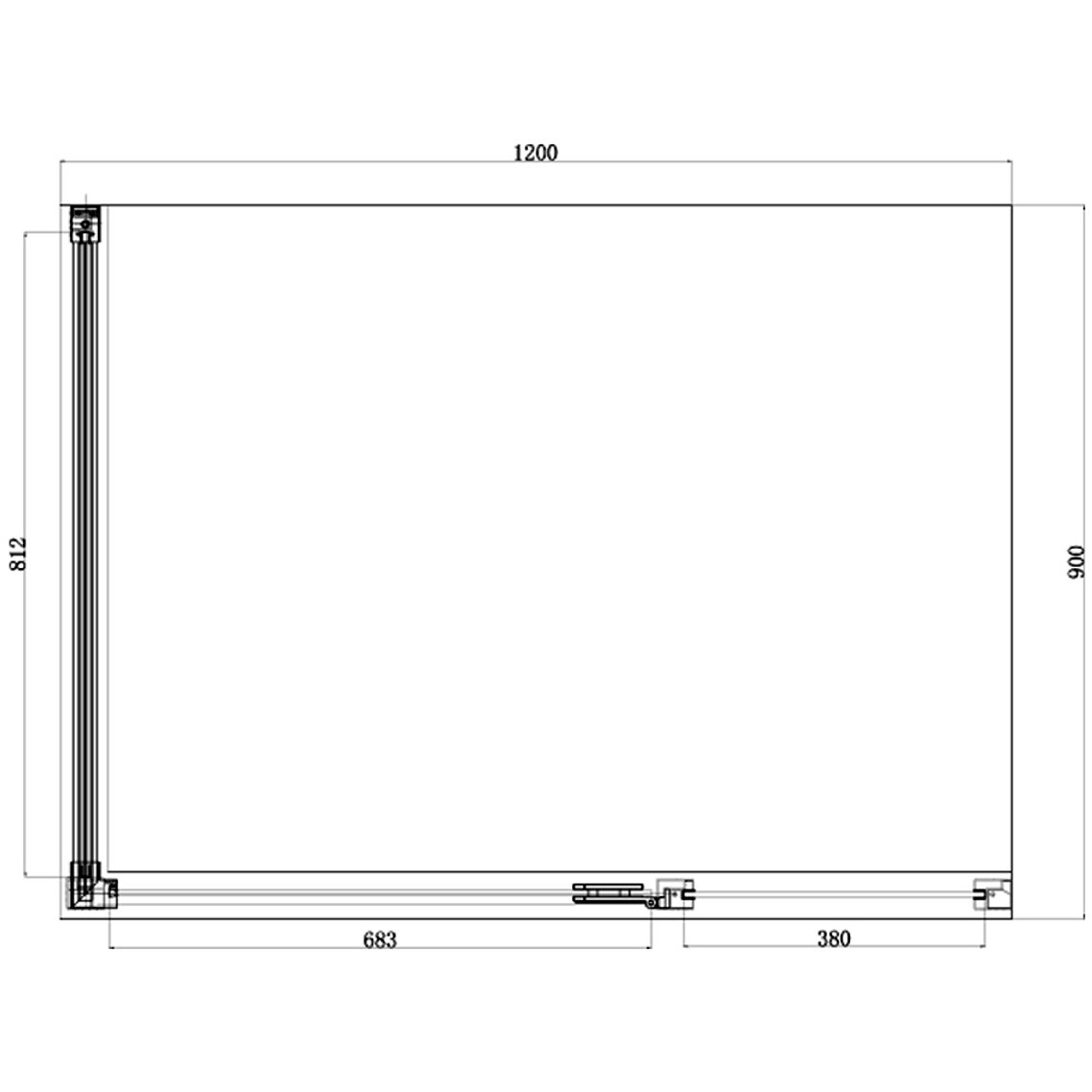 Душевой уголок Azario (Азарио) Ontario 900х1200х2000 мм, профиль золото (AZ-NBB1231-L 900 GOLD)