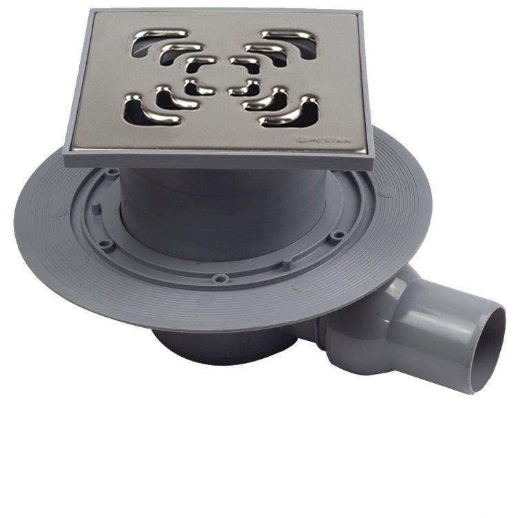 Душевой лоток Pestan (Пестан) Confluo Standard Square 1 с одним выходом, 150х150 мм (13000005)