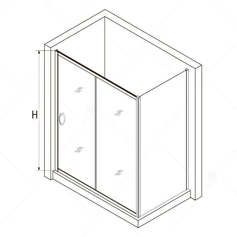 Душевой уголок RGW (РГВ) 160х80х195 см PA-76-1-B PA-016B + Z-060-2B прямоугольный, Черный, Прозрачное, 6 мм Easy Clean (350876168-14)