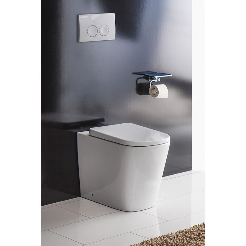 Унитаз приставной безободковый BelBagno Albano с сиденьем BB120CBR/BB120SC