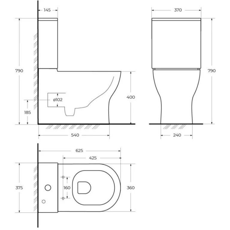 Унитаз-компакт безободковый BelBagno Energia BB8134CPR/SC