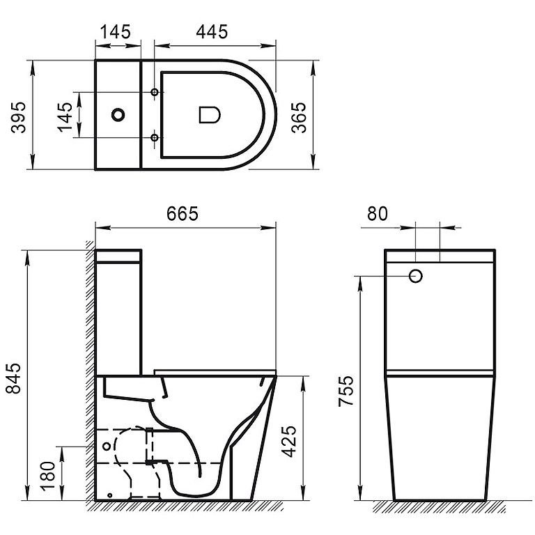 Унитаз-компакт безободковый BelBagno (Бельбагно) Sfera-R с сиденьем и без бачка BB2141CPR/BB870SC