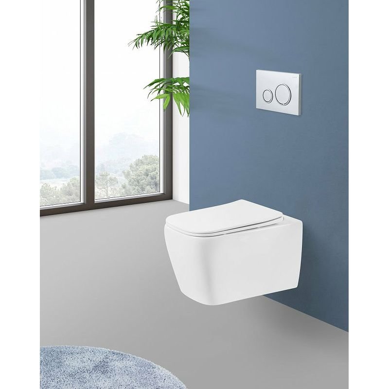 Чаша унитаза подвесного безободкового BelBagno (Бельбагно) Veneto с креплением, без крышки и сидушки BB132CHR