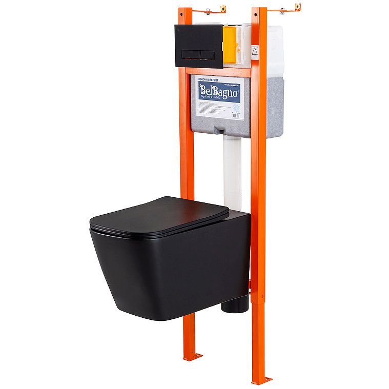 Инсталляция BelBagno (Бельбагно) Expert 40 для подвесного унитаза, со смывным бачком скрытого монтажа, фронтальное/горизонтальное управление