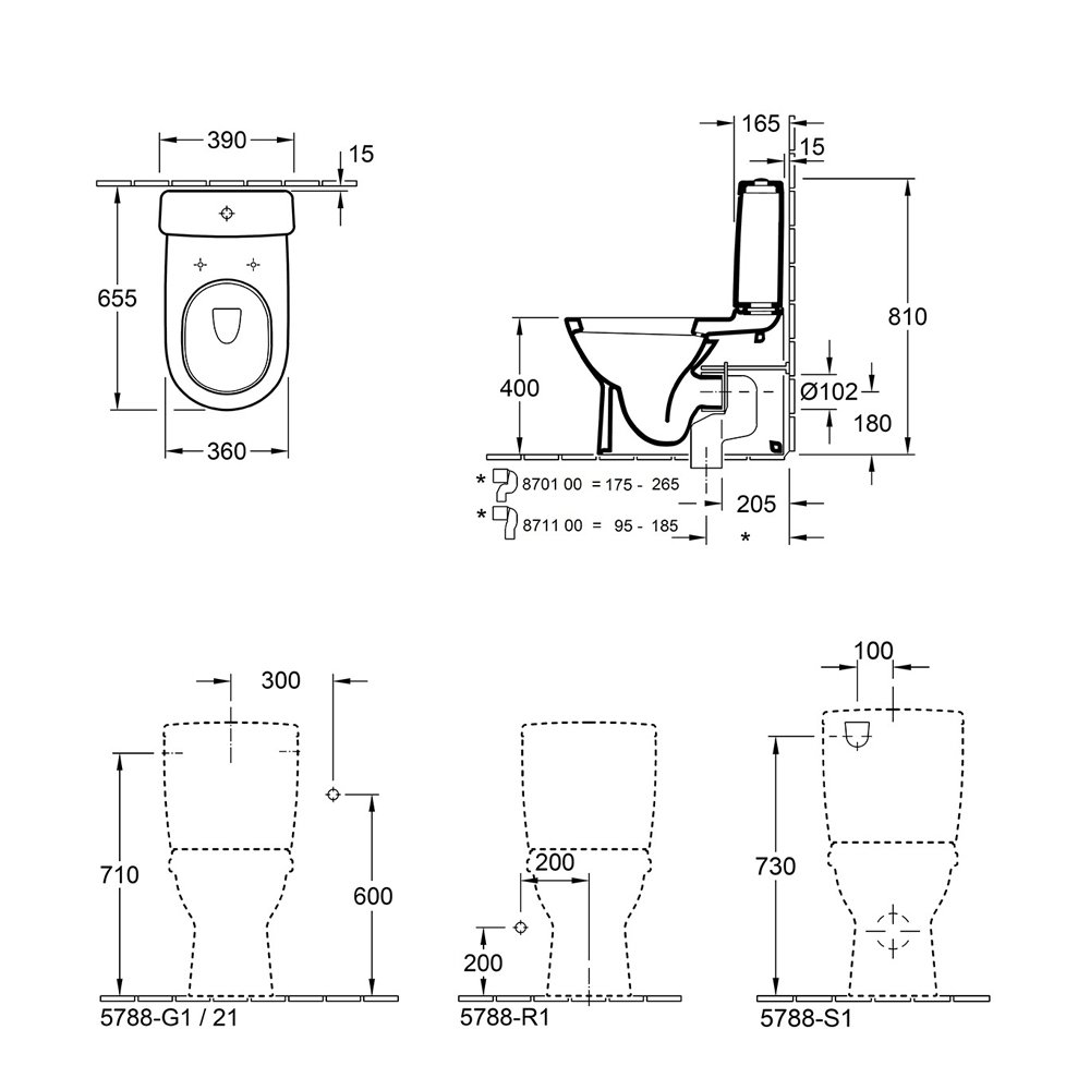 Бачок для унитаза Villeroy and Boch (Виллерой энд Боч) O.novo Альпийский белый 5788S101