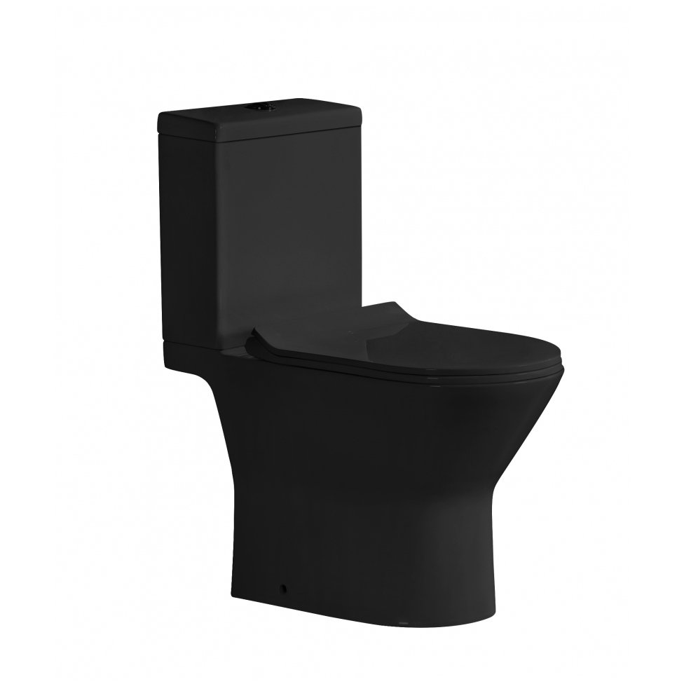 Унитаз напольный Ceramalux (Керамалюкс) 9126-18 с сиденьем и бачком цвет черный