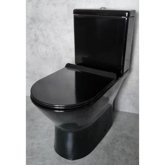 Унитаз напольный Ceramalux (Керамалюкс) 9126-18 с сиденьем и бачком цвет черный