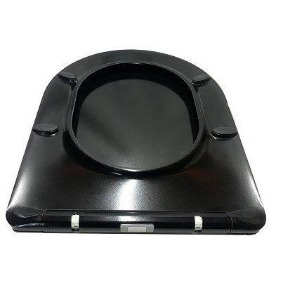 Унитаз подвесной Ceramalux (Керамалюкс) безободковый Rimless с сиденьем черный глянцевый NS5178-18