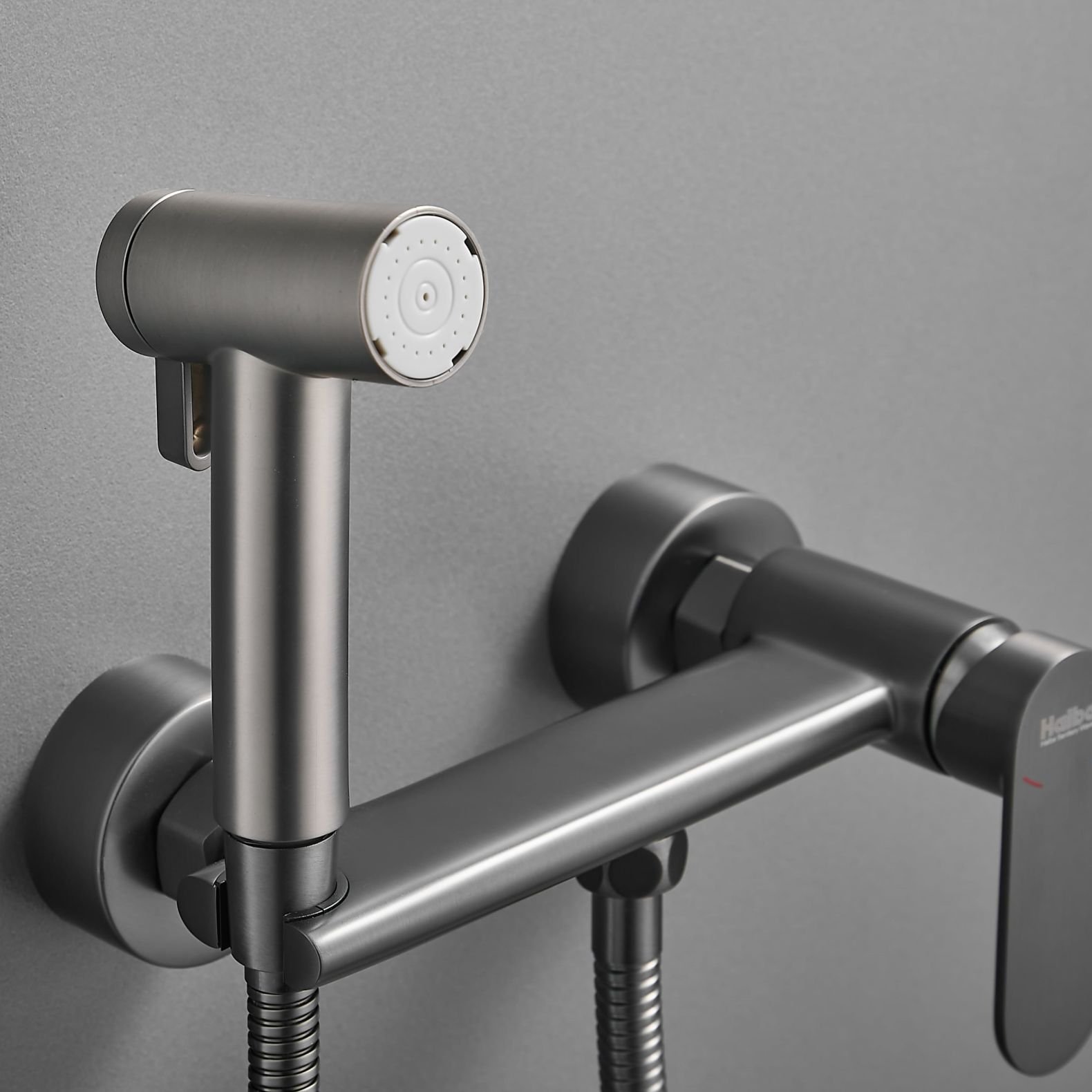 Гигиенический душ со смесителем Haiba (Хаиба) HB5516-3, оружейная сталь